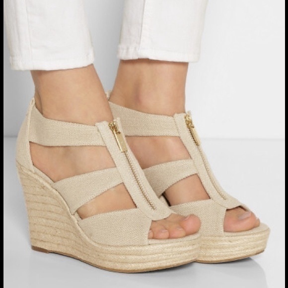 Michael Kors Natural Damita Wedges - Picture 1 of 11